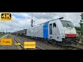 【4K】 Führerstandsmitfahrt Fulda Bf nach Eisenach Bf über Bad Hersfeld, Bebra, Gerstungen,Hönebach