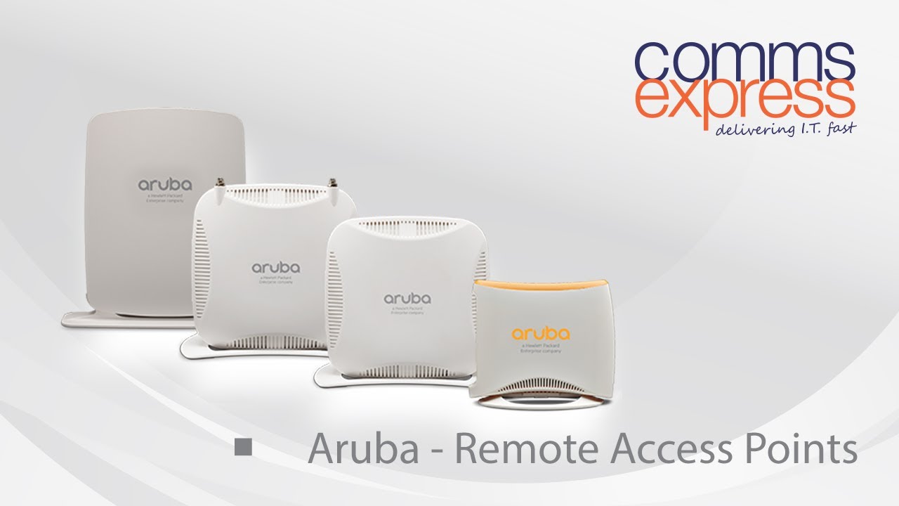 See Aruba's remote access point setup demo YouTube