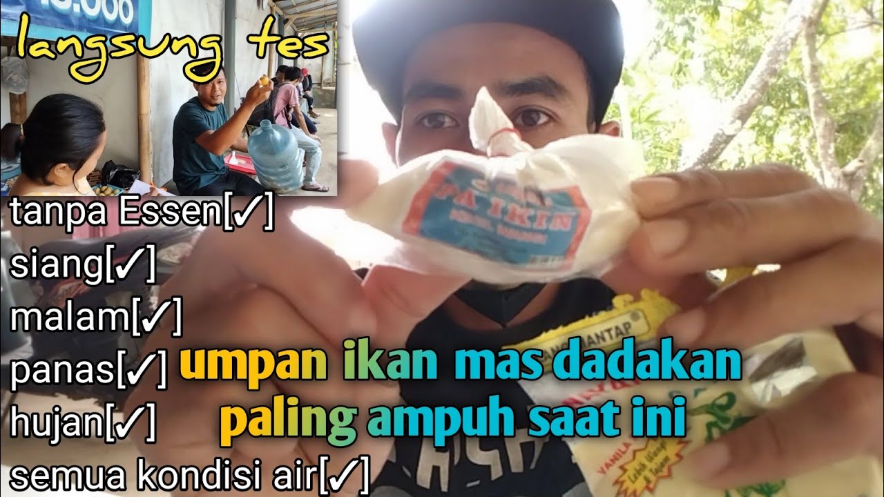 LANGSUNG TES🔴 RACIKAN UMPAN PUTIH IKAN MAS DADAKAN PALING AMPUH SAAT INI , 💯TANPA ESSEN