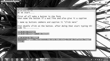 Visual Basic Infite Loop
