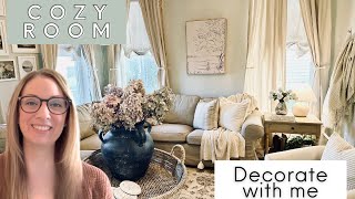 Cozy Living Room Decorate with Me 2024 || Simple Styling Ideas