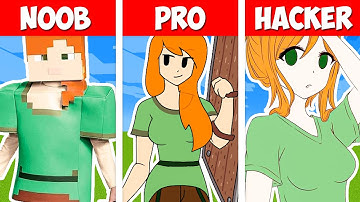 Pixel Art (NOOB vs PRO vs HACKER) Alex in Minecraft