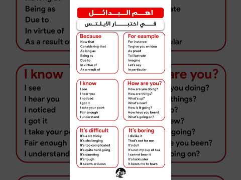 اهم البدائل في اختبار الايلتس
