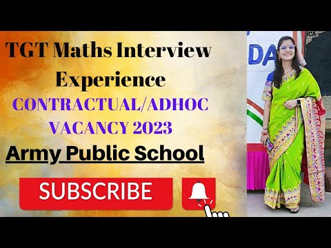 TGT Maths Interview Experience 2023 | Army Public School | #kvs #nvs # ...