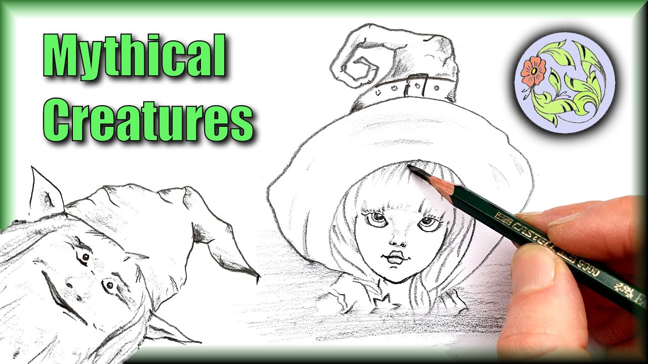 How to Draw a Witch and a Goblin | Magical and Mythical Creatures and ...