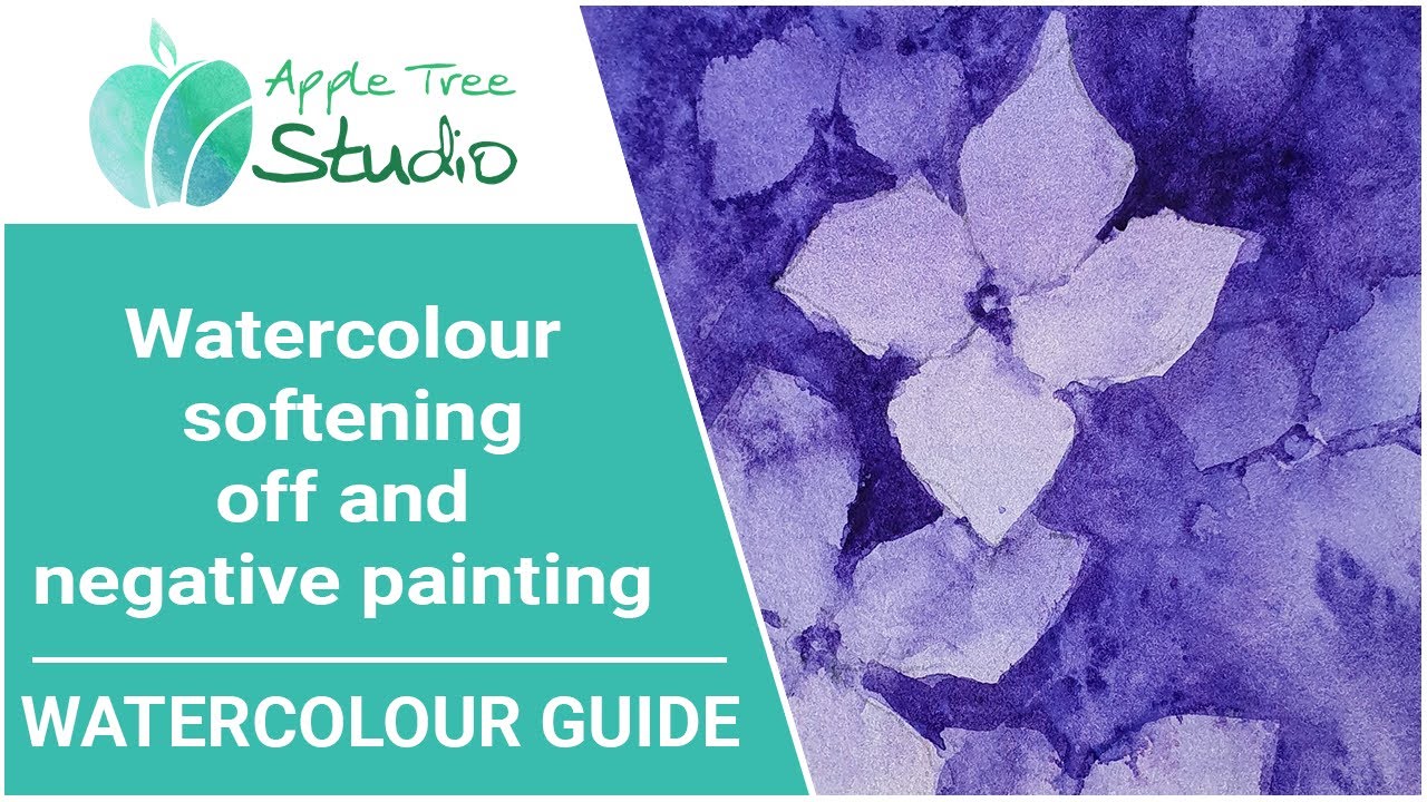 Смягчение акварельных красок и техники негативной живописи