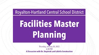 Facilities Master Planning Meeting - January 21, 2022