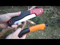 как пилит пила fiskars sw-73 небольшой тест в лесу и сравнение с пилой kreator