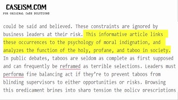 Taboo Scenarios: How to Think About the Unthinkable Case Study Help - Caseism.com