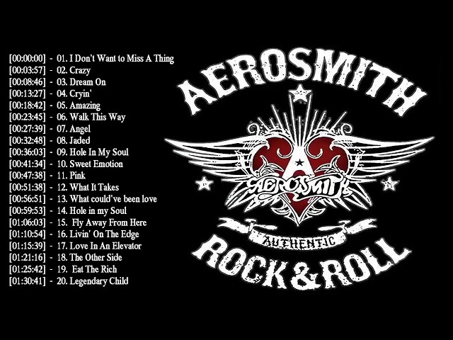 Aerosmith Greatest Hits Playlist 2018   Best Classic Rock Songs Of Aerosmith class=
