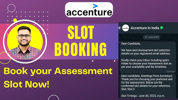 🔴 Accenture: Assessment Slot Booking issue resolved! | Book your slot now