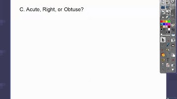 Pythag Theorem; Acute, Right, Obtuse   Sections 7 1 2