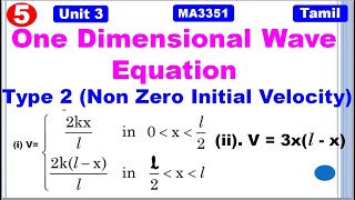 MA25C03 | MA3351 | One Dimensional Wave Equation (Non-Zero Initial Velocity) | Vibrating String P...