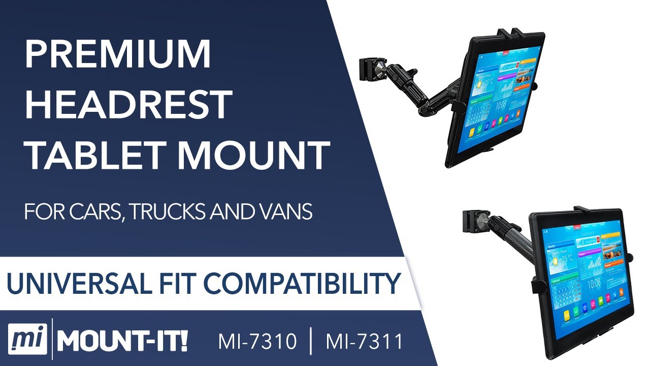 Mount-It! Carbon Fiber Universal Tablet Car Headrest Mount