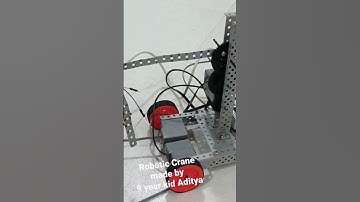 Wow.. 9 years kid made Robotic Crane..