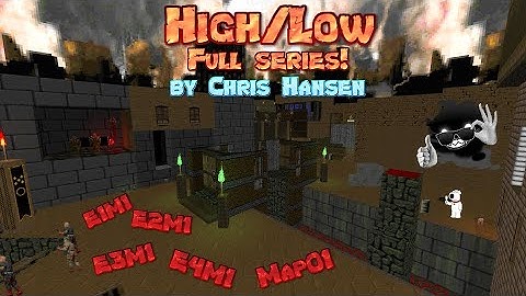 High/Low - a series of 5 Doom1/2 maps by @chrishansen-doom  thru the years + Bio visits E1M1 only