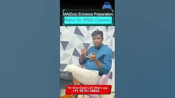 New Batch for MA (Eco) Entrance Preparation is starting from 27th July 2023 at Rsg Classes