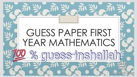 Smart syllabus guess paper 2021 | mathematics guess paper | important guess