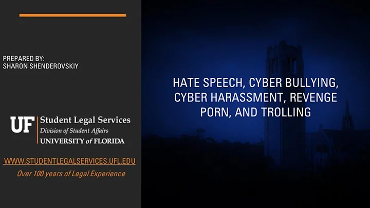 Hate Speech, Cyber Bullying, Revenge Porn and Trolling