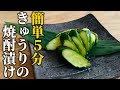 【簡単きゅうりの漬物】料理屋が教える！調理時間たった5分♪浅漬けとは一味違う本格漬物の作り方【基本の和食】