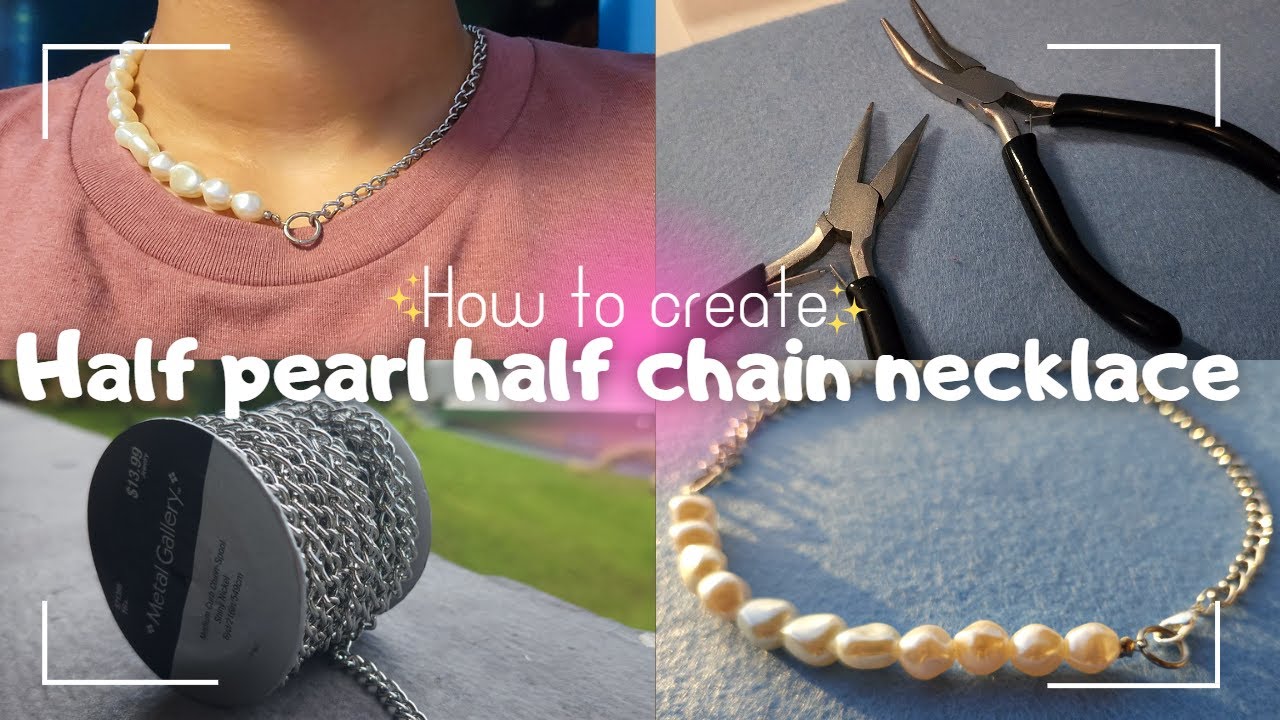 The Half Pearl Half Chain Necklace: A Quirky Odyssey of Elegance | by  Trendolla Jewelry | Medium