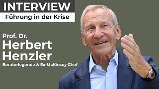 Beraterlegende Herbert Henzler über Führung in Krisen: Komplettes Interview