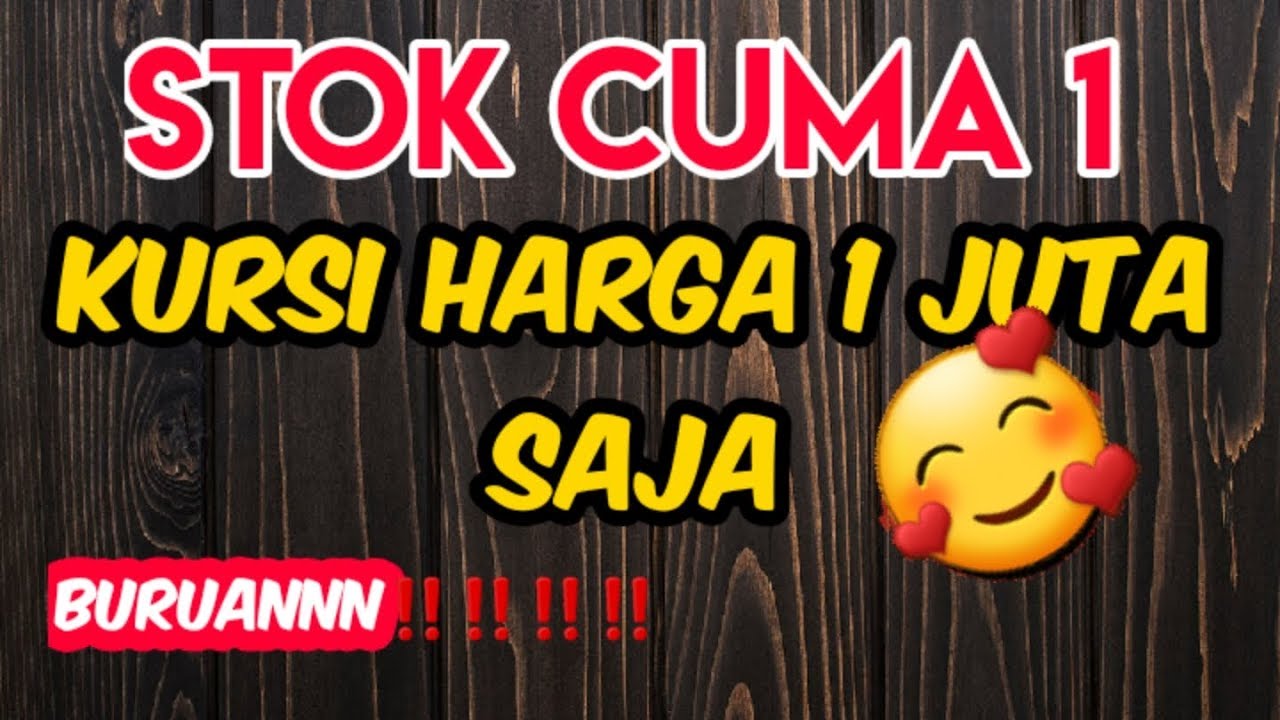 STOK 1 SAJA  Kursi  Bangku Harga  1 Juta  Kayu Jati  YouTube