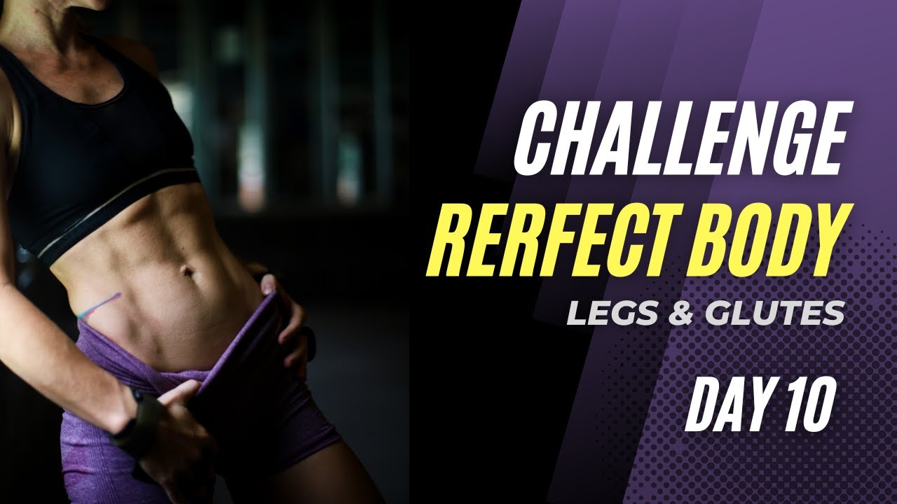 DAY 10 - 30 MIN Workout LEGS & GLUTES with a chair and dumbbells at ...