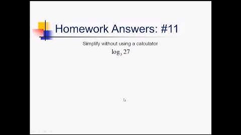 Logarithms: Problem Set #1