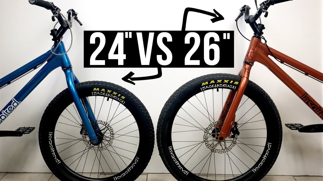 difference between 24 and 26 inch bike