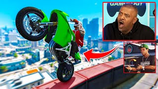 Lamar From GTA 5 REACTS to My STUNTS!