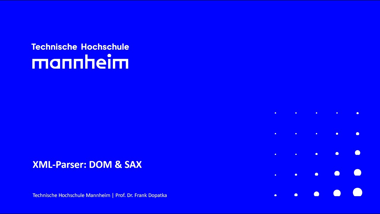 XML Parser: DOM und SAX - YouTube