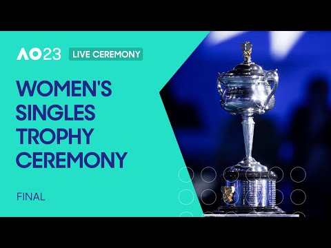 Live | women's singles champion trophy ceremony and tour | australian open 2023