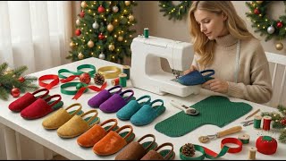 Cozy Slippers Tutorial | No Pattern Needed Easy DIY Slippers Using Your Feet