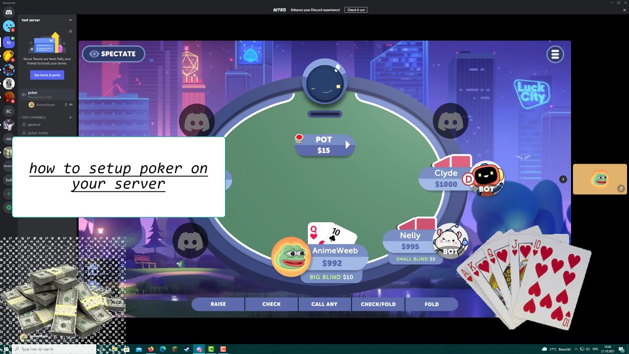how to play poker on your discord server YouTube