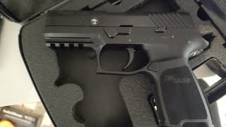 Unboxing PAK SIG Sauer P320 avec embout calibre 50 / Tests en préparation  .