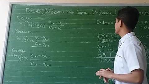 Finite Difference (Forward, Backward and Central)