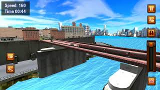 Train simulator game travel on bridge level 1