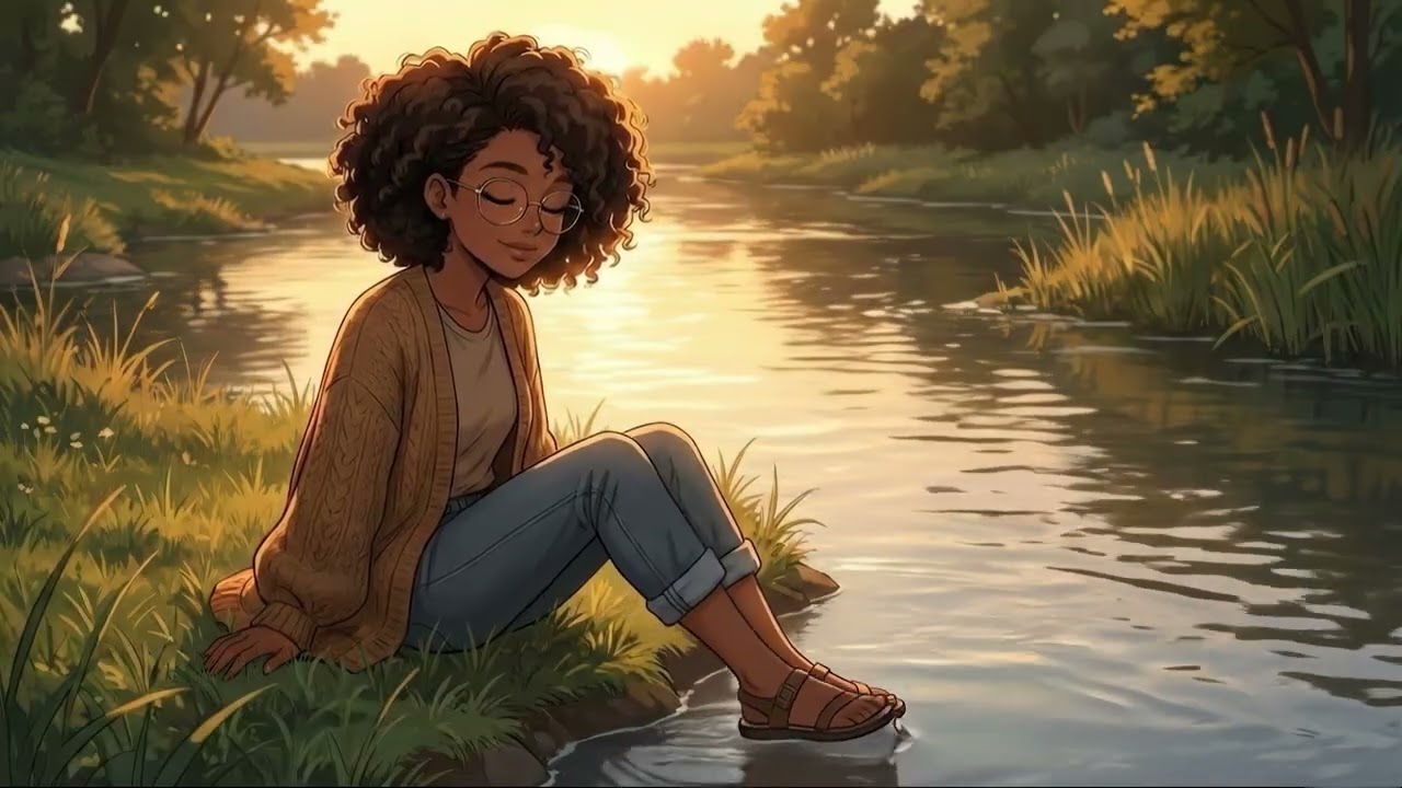 Peaceful River Lofi – Waterfront Sunset for Meditating | 