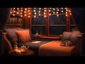 Cozy reading nook ambience with soothing thunderstorm and rain sounds for sleep  relaxation