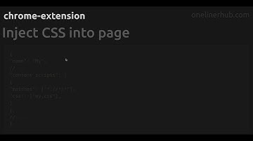 Inject CSS into page #chrome-extension