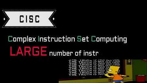 RISC VS CISC   CPU architecture