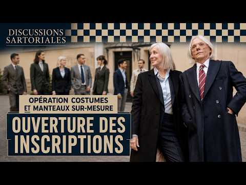 OUVERTURE DES INSCRIPTIONS : Opération Costumes et Manteaux sur-mesure