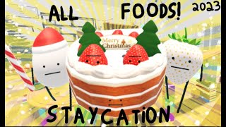 Roblox Secret Staycation V1.4.0 All foods location + Christmas Foods 2023