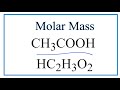 Molar Mass and Structure of Acetic Acid