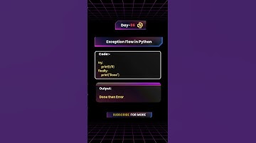 Python Exception Flow Explained in 10 Seconds! #shorts