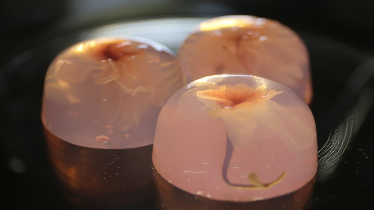 Wagashi Sakura Jelly ~桜ゼリーの作り方~ - YouTube