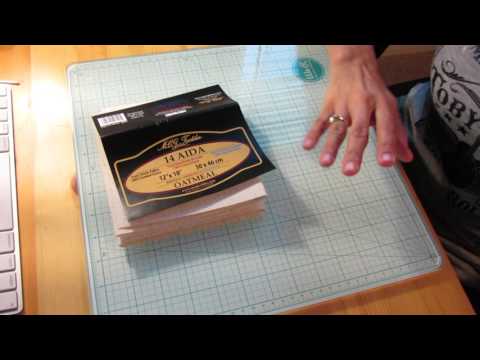 Cross Stitch Video #7. Basic tutorial, Cutting Aida