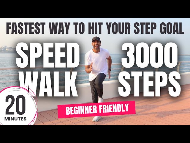 Speed Walk Workout at Home | 3000 Steps Fast Walking Workout class=