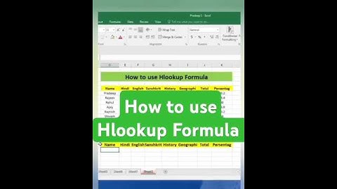 How to use Hlookup formula in Excel #target_digital_india